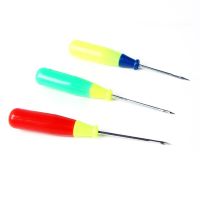 10pcs Steel Stitcher Sewing Awl Shoes&amp;bags hole hook DIY Handmade Leather tool Plastic handle cone needle shoe repair needles