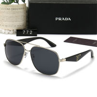 PRADAˉ แว่นตากันแดดสําหรับผู้หญิงและผู้ชาย Anti-UV Polarized วันหยุดพักผ่อนใหม่เดิมแว่นตากันแดดผู้หญิงแว่นตากันแดดผู้ชายแว่นตาผู้หญิงพร้อมกล่องแบรนด์