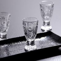 40Mlx6Pcs Shot Glasses Lead-Free Winecreative Engraved Cups for Liqueur Tequila Home Bar Party Drinkware