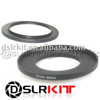 อลูมิเนียมสีดำ37ถึง58มม. 37มม.-58มม. 37-58มม. Step Up Filter Ring Stepping Adapter