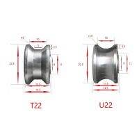 10PCS U22 T22 Traces Walking Guide Rail Track Roller Bearing 8x22.5x14.5x13.5mm