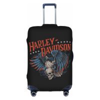 Harley-Davidsons ผ้าคลุมกระเป๋าถือเดินทางซักได้,กระเป๋าเดินทางรูปการ์ตูนป้องกันตลกเหมาะกับกระเป๋าเดินทางขนาด18-32นิ้ว