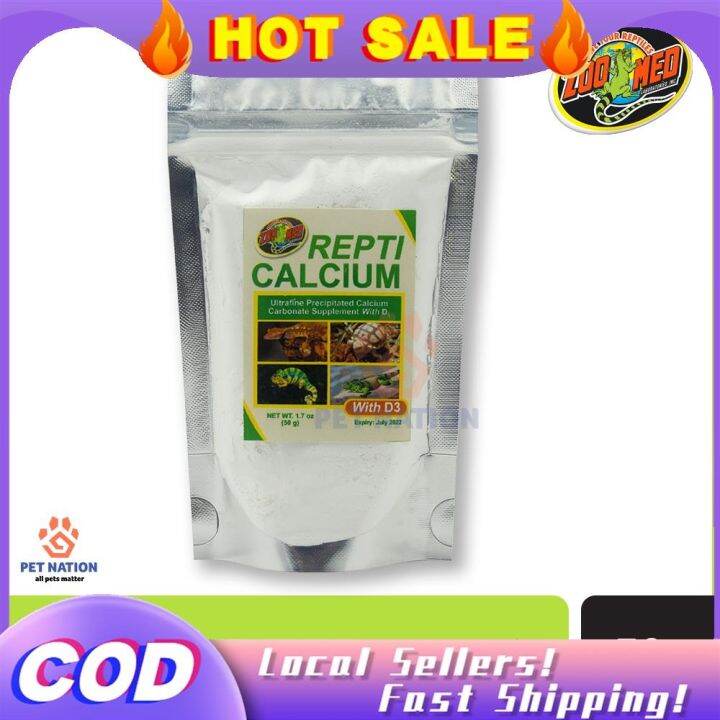 【COD/READY】 Med Repti Calcium w/D3 50g (Expiry 92023) Tortoise Reptile