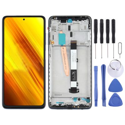 หน้าจอจอ LCD แบบดั้งเดิมสำหรับ Xiaomi Poco X3ประกอบครบชุดพร้อมกรอบดิจิตอล X3 NFC / Poco (สีดำ)