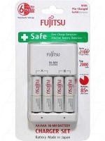 Fujitsu Basic Charger 6HR รุ่น FCT345 เครื่องชาร์จ 6 ชม. พร้อมสุดยอดถ่านชาร์จ AA 4 ก้อน ออกใบกำกับภาษีได้ batterymania