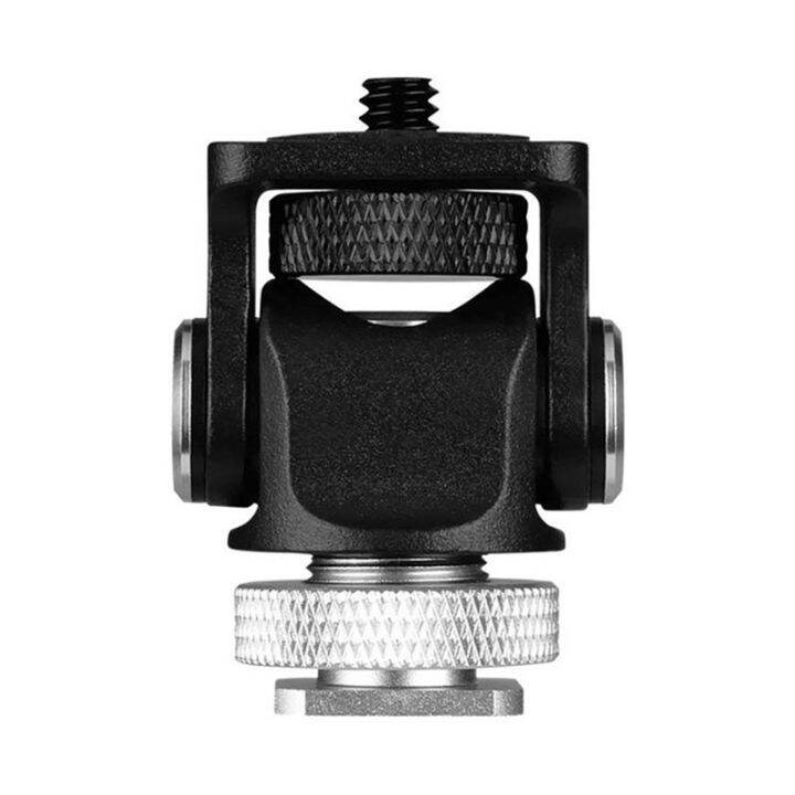 Hot Shoe Adjustable Monitor Mount Camera Pan 360 Degree with Cold Shoe