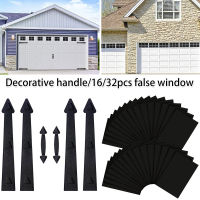 Garage Door Decorative Kit Weather Resistant Faux Hinges Handles No Drilling Faux Magnetic Window Door Decoration for Metal Door