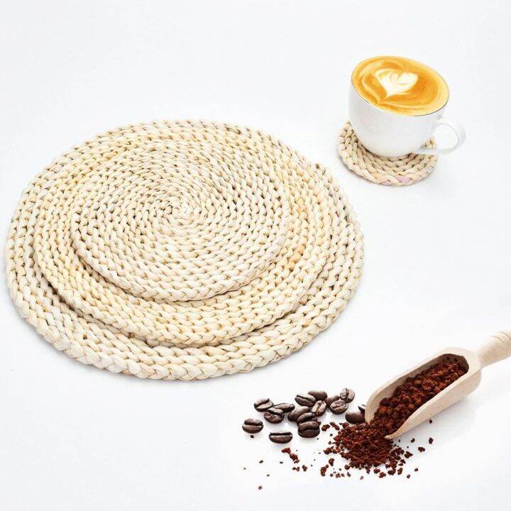 natural-corn-straw-woven-dining-table-mats-pad-rattan-placemats-non-slip-heat-insulation-coffee-cup-coasters-kitchen-accessories