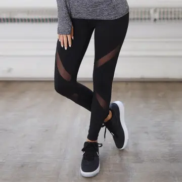 Women Skinny Leggings Patchwork Mesh Yoga Leggings Fitness Sports Pants |  eBay