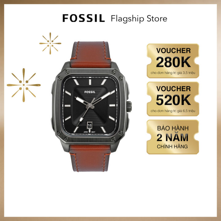 Đồng hồ nam Fossil Inscription dây da FS5934 - màu nâu | Lazada.vn