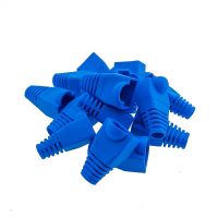 20/50pcs RJ45 Connector Cat 5 5e 6 RJ45 Plug Cap Ethernet Network Cable Strain Relief Boot RJ45 plug Socket Boot Blue HY202