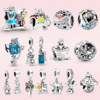 New 925 Sterling Silver Alice Dangle charm tea party bead Mad Hatter charm Fit Original celet women jewelry gift