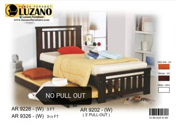 Solid wooden Single Bed Frame ( Delivery By Seller) Lazada