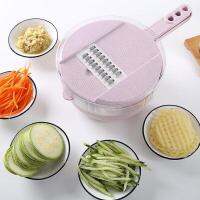 【cw】 Factory Direct Sales Wheat Straw Material Multi-Function Vegetable Chopper Artifact Grater Potato Grater Grater