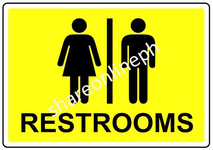 Restroom Laminated Signage Sign Boards Rest Room Comfort Room CR Signage Lazada PH