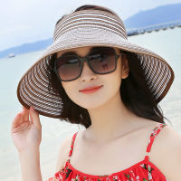 Brand New Spring Summer Visors Cap Foldable Wide Large Brim Sun Hat Beach Hats for Women Straw Hat Wholesale Chapeau