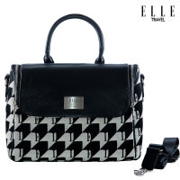 Elle Travel Dido Collection กระเป๋าสะพายข้างสำหรับสตรี Houndstooth Jacquard And Leather  #83450