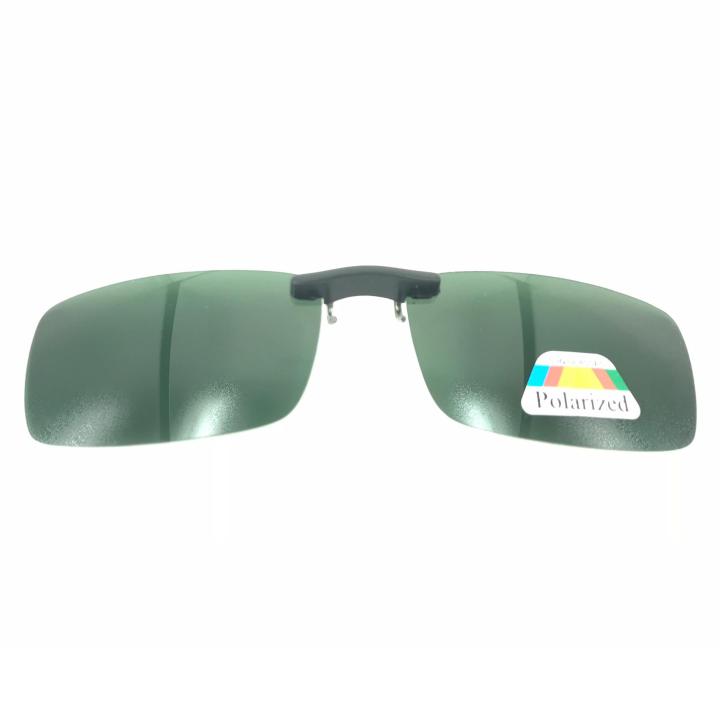 ของแท้-clip-on-lens-polarized-เลนส์กันแดด-dark-green-แว่นกันแดด