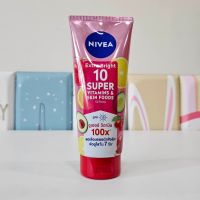 Nivea Extra Bright 10 Super Vitamins&amp;Skin Foods Serum  320 ml นีเวีย เซรั่มบำรุงผิวกายผสาน 10 วิตามินและอาหารผิว 320 มล.