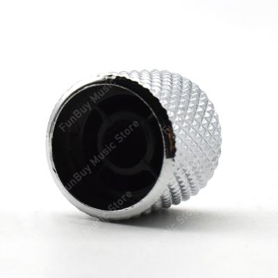 ‘【；】 10Pcs Metal Electric Guitar Tone Volume Speed Control Knob Guitar Potentiometer Knobs Black  Silver Music Instrument