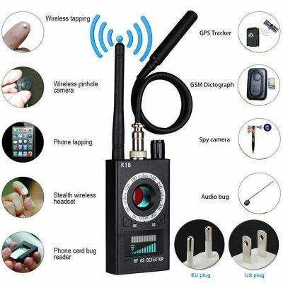 K18 Anti-Spy candid Detector Bug Mini Audio SPY-Camera GSM Finder GPS Signal RF Locator Tracker Detect Wireless Hide Camera