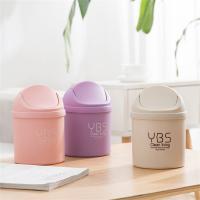 hot【DT】 1PC Desktop Trash Can Table Car Covered Storage Cleaning