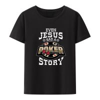 Camiseta divertida con estampado gráfico de Jesús Poker para Hombre, ropa de calle con patrón de Koszulki, fresca, transpirable, de ocio, regalo