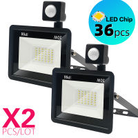 2pcslot 30W LED Flood Light Motion Sensor Pir Floodlight Lamp Floodlights Outdoor IP66 Street Garden Spotlight Wall Lighying