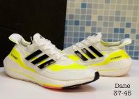 รองเท้าผ้าใบ  ADIDAS UltraBOOST 21 สีเหลืองแถบดำ รองเท้าสำหรับคนชอบเดิน วิ่งช้าและดูดี ถ่ายจากงานจริง สินค้าพร้อมส่ง
