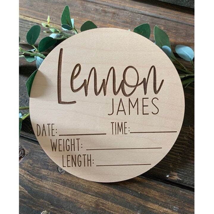 custom-wood-baby-name-plaque-newborn-announcement-tags-birth-stats-sign-nursery-decor-photoshoot-accessories-baby-keepsake