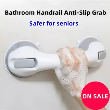 2Pcs Bathroom Suction Cup Handle Grab Bar Anti Slip For Elderly