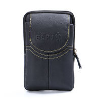 2021 Genuine Leather Vintage Waist Packs Phone Pouch Bags Multi-function Men Travel Fanny Pack Belt Loops Hip Bum Bag