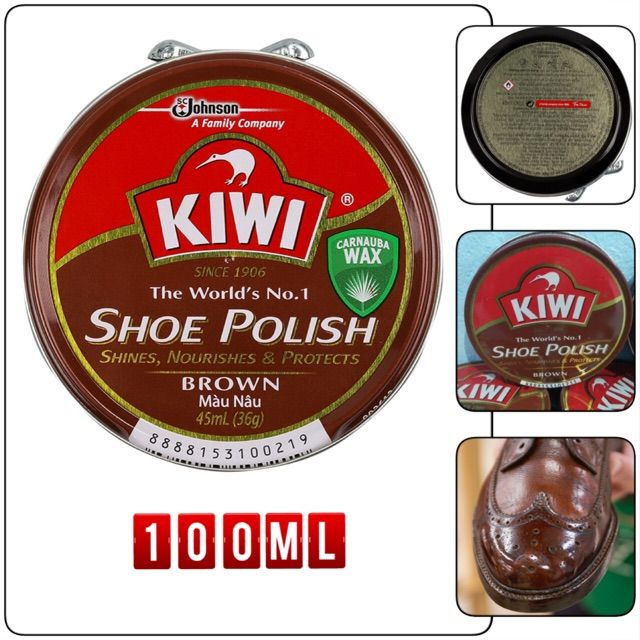 the-beast-shop-100มล-ของแท้-กีวี่-ขี้ผึ้งขัดรองเท้า-สีน้ำตาล-kiwi-shoe-polish-brown-ขี้ผึ้งแบบตลับ-ครีมขัดรองเท้า