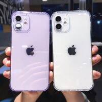 Candy Color Transparent Silicone Case For iPhone 12 Mini 11 Pro Max 7 8 Plus X XR XS Max SE 2020 Fashion Camera Protection Shell