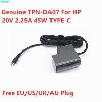 TPN-DA07ของแท้45W 20V 2.25A USB Type-C TPN-LA06อะแดปเตอร์ AC สำหรับ HP 860210-850 Spectre 13ชาร์จแหล่งจ่ายไฟแล็ปท็อป X2ยอดเยี่ยม