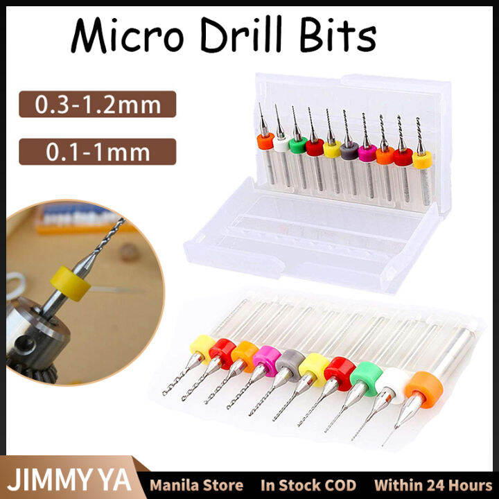10PCS/Set Carbide Micro Drill Bit 0.1mm1mm 0.3mm1.2mm PCB Mini Drill