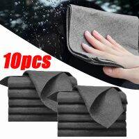 ⊙℡ 5/10pcs Reusable Microfiber Cleaning Rags Thickened Magic Cleaning Cloth for Glass Window No Trace Quickdry Mirror Cleancloth