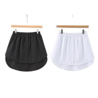 ขายดีที่สุด ioztt2023 -  ที่ถอดออกได้ Underskirt เสื้อ Extender ผิดปกติปลอมกระโปรงเสื้อหางเหมผ้าฝ้ายเอวยางยืดกระโปรงมินิสำหรับสาวๆ