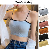 Topbra_shop บราสปอร์ต ครอปบรา สายเดี่ยวครึ่งตัว ใา่ซับใน มีฟองนำ้ในตัว CDB178