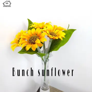 Silk Sunflowers, Silk Flowers, Polyester Sunflowers, Fabric Sunflowers With  Wire Stems, Sunflowers, Artificial Flowers, Wedding Crafts 