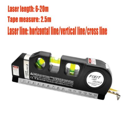 3 In 1เลเซอร์วัดระยะสายวัดอินฟราเรดความแม่นยำสูง5เมตรสายวัดจอแสดงผล Lcd Backlight การวัดเครื่องวัดเมตร