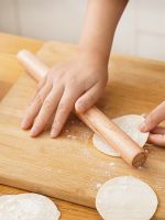 Natural Beech Rolling Pin Solid Wood Size Noodle Stick Household Dumpling Skin Rolling Pin Noodle Stick Baking Tool Bread  Cake Cookie Accessories