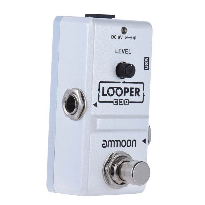 ammoon-ap-09-nano-loop-กีต้าร์ไฟฟ้าลูปเปอร์ปิ๊กกีตาร์เอฟเฟ็กต์-true-bypass-unlimited-overdubs-10นาทีแพดเดิลกีตาร์การบันทึก