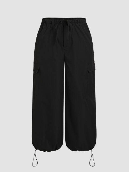 Cider Solid LowRise Parachute Cargo Pants Curve & Plus Lazada.co.th