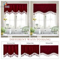 【YD】 1Pc Luxury Valance Scalloped Half Window Curtain Tier Drape for Decoration Room