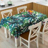 Flamingo Tablecloth Waterproof Tablecloths Table Tropical - New Style Green Pattern - Aliexpress