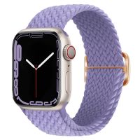 สายสำหรับสายคาด Apple Watch 44มม. 40มม. 45มม. 41มม. 49มม. 38มม. 42มม. สายรัดข้อมือแบบถักยืดหยุ่น Iwatch Series 8 7 6 Se 5 4 3สายรัดพิเศษ