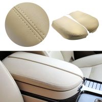 For Acura MDX 2007 2008 2009 2010 2011 2012 2013 Car-styling Center Armrest Console Box Cover 2pcs Beige Leather Decor Pipe Fittings Accessories