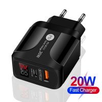 ILEPO 20W QC3.0 Usb C Fast Charger With Display Screen PD Charger For iPhone 12 11 Pro Max 8 7 Quick Charging for Samsung Kindle Wall Chargers
