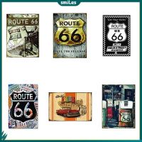 (smiles) US Route 66 Highway Road Historic Metal Tin Sign Plaque Home Door Wall Decor